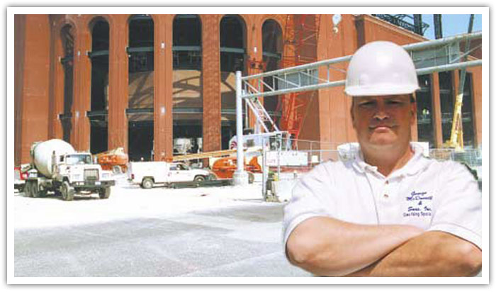 George McDonnel & Sons Tuckpointing Co., Inc. is the caulking contractor for the new Busch Stadium.