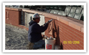 George McDonnel & Sons Tuckpointing Co., Inc. is the caulking contractor for the new Busch Stadium.